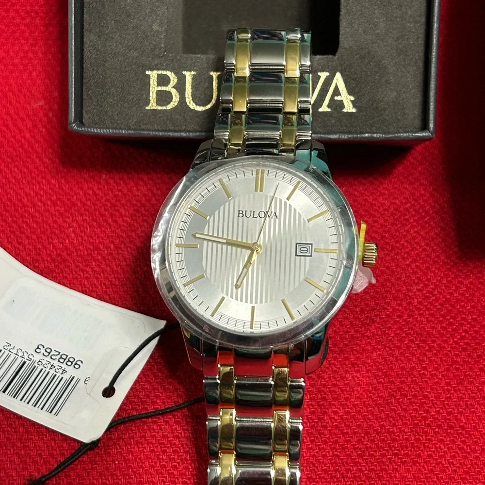 Bulova Men's Two-Tone Classic Stainless Steel Watch -‎ 98B263 New With Tags